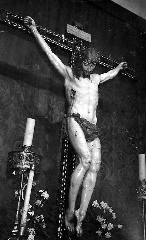 Cristo de la Misericordia en su capilla a mediados del siglo XX